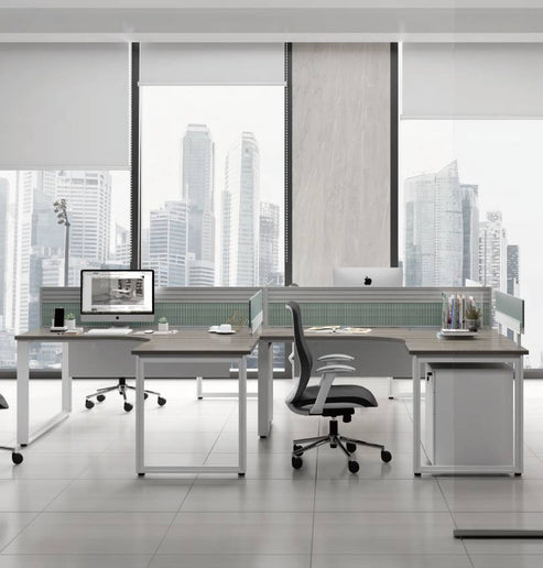 Noqi L-Shaped Desk (3 Types) | BAFCO