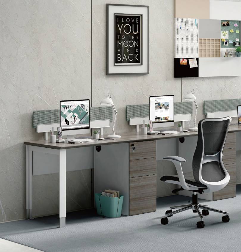 Noqi "U" Straight Desk with Fixed Pedestal