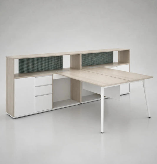 Nora Executive Cluster of 2 with Casegood Storage Consumer KANO