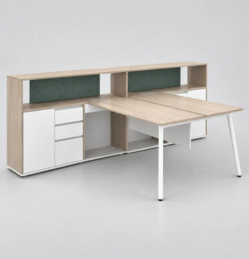 Nora Executive Cluster of 2 with Casegood Storage Consumer KANO