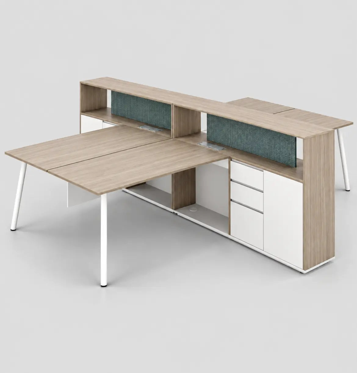 Nora Executive Cluster of 4 with Casegood Storage Consumer KANO