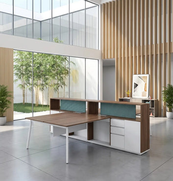 Nora Executive Cluster of 4 with Casegood Storage Consumer KANO
