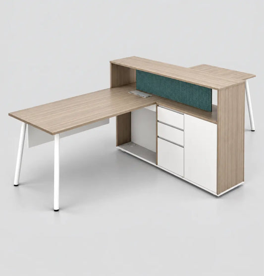 Nora Executive Linear Cluster of 2 with Casegood Storage Consumer KANO