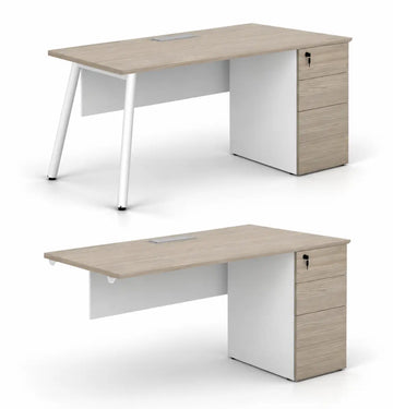 Nora Straight Desk with Fixed 3D Pedestal Consumer KANO