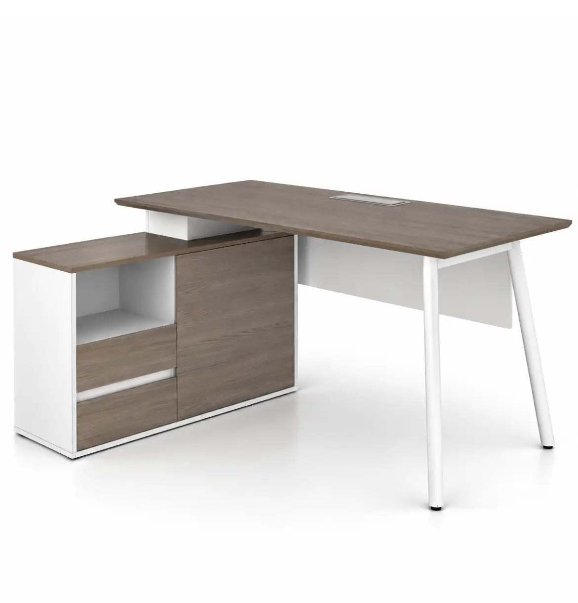 Nora Staff L-Shaped Desk Consumer KANO CF42 Mocha Oak 1200 8-10 Weeks