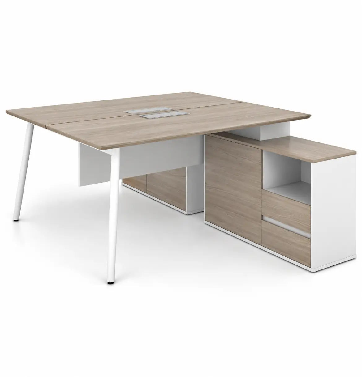 Nora Cluster of 2 with Small Credenza Return Consumer KANO CF41 Nash Oak 1200 8-10 Weeks
