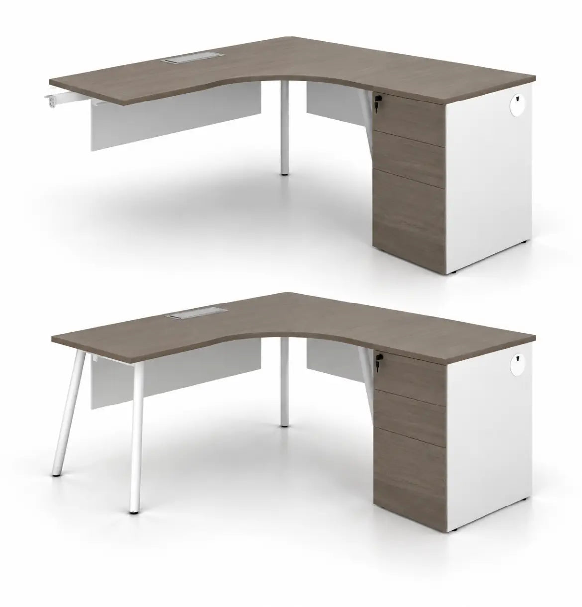 Nora L-Shaped Desk with Pedestal Consumer KANO