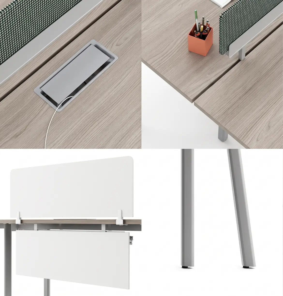 Nora Executive Linear Cluster of 2 with Casegood Storage Consumer KANO