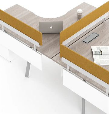 Nora L-Shaped Desk with Pedestal Consumer KANO