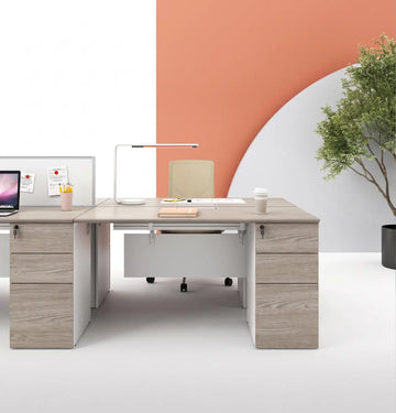 Nora Straight Desk with Fixed 3D Pedestal Consumer KANO