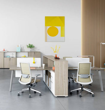 Nora Executive Cluster of 4 with Casegood Storage Consumer KANO   