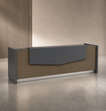 Norway Reception Table Consumer KANO W3100 x D800 x H750/1010mm CF12 Coffee Walnut 8-10 Weeks