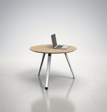 Norway Round Meeting Table Consumer KANO D1000 x H750mm CF09 Log Walnut 8-10 Weeks