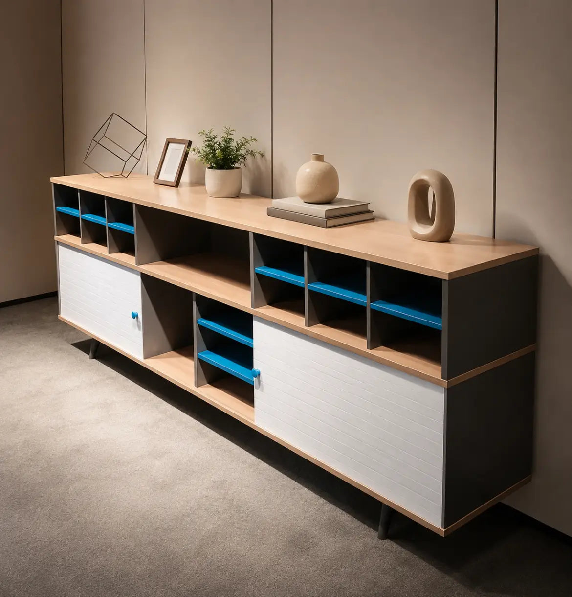 Norway Credenza Consumer KANO CF09 Log Walnut 2400 8-10 Weeks