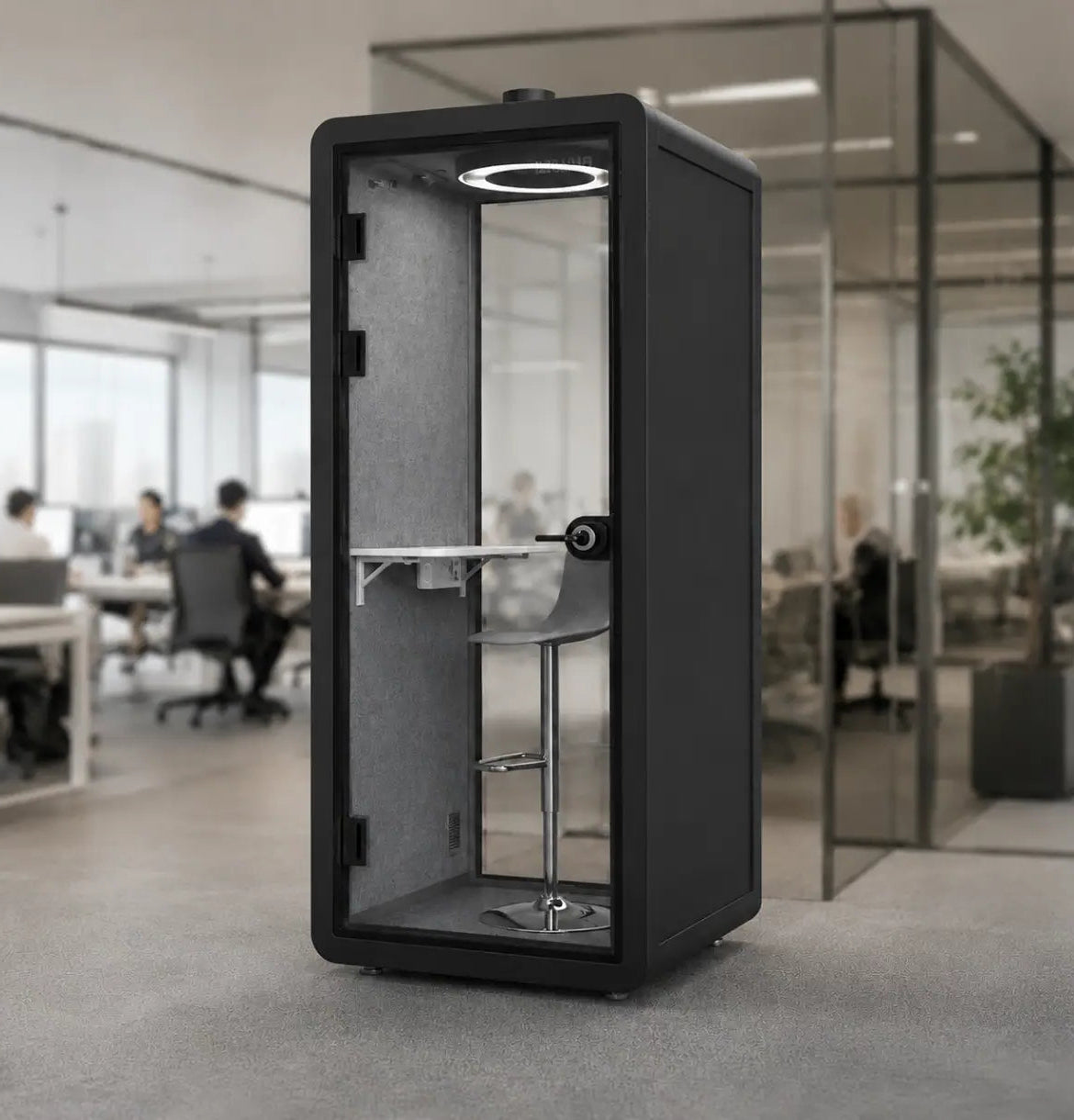 Raven Phone Booth Consumer BAFCO Black Fixed Table Only 2-5 Working Days