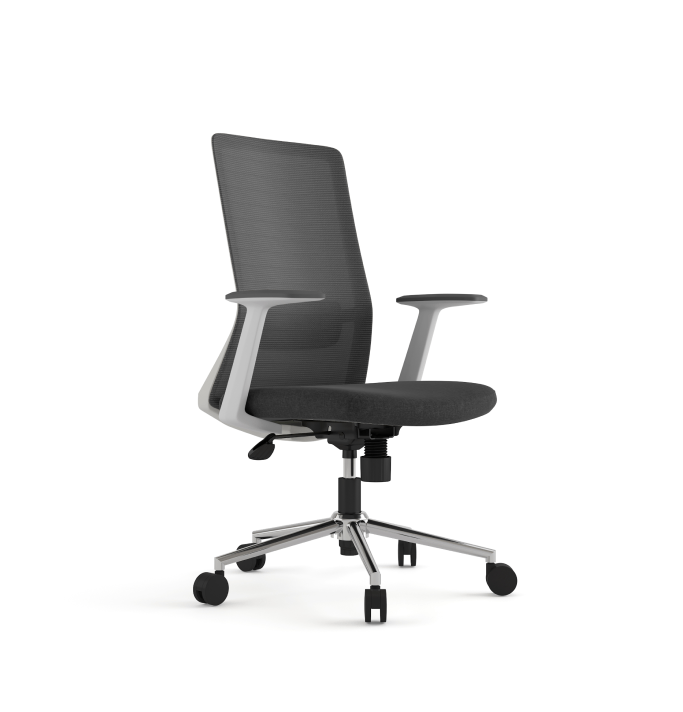 Polestar Light Midback Consumer KANO Tilt Mechanism + Fixed Armrests Light Grey 8-10 Weeks