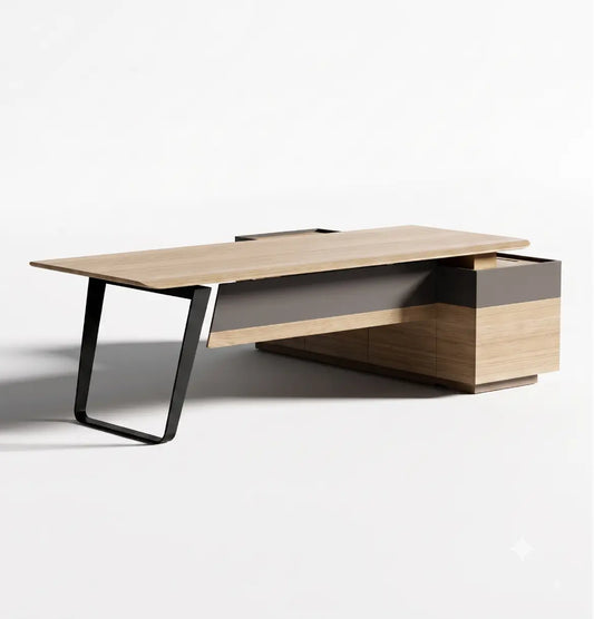 Quzzi Executive Desk (4 Sizes) Consumer KANO CY23 White Oak 1800 8-10 Weeks