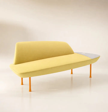 Rhine Straight 3-Seater Sofa Consumer KANO Yellow Fabric 8-10 Weeks