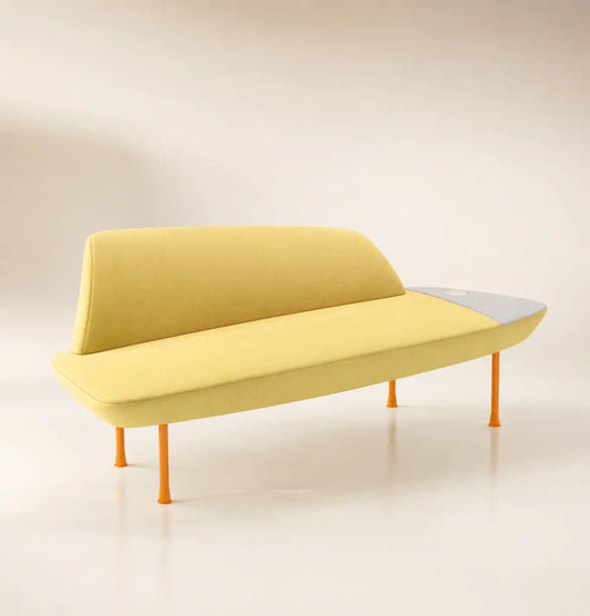 Rhine Straight 3-Seater Sofa Consumer KANO Yellow Fabric 8-10 Weeks
