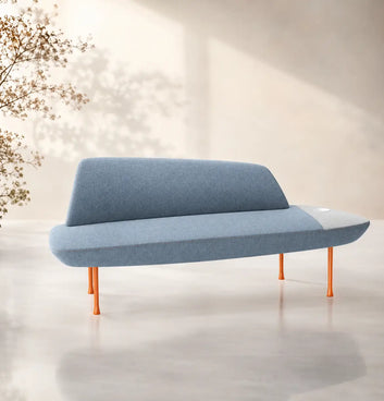 Rhine Straight 3-Seater Sofa Consumer KANO Blue Fabric 8-10 Weeks