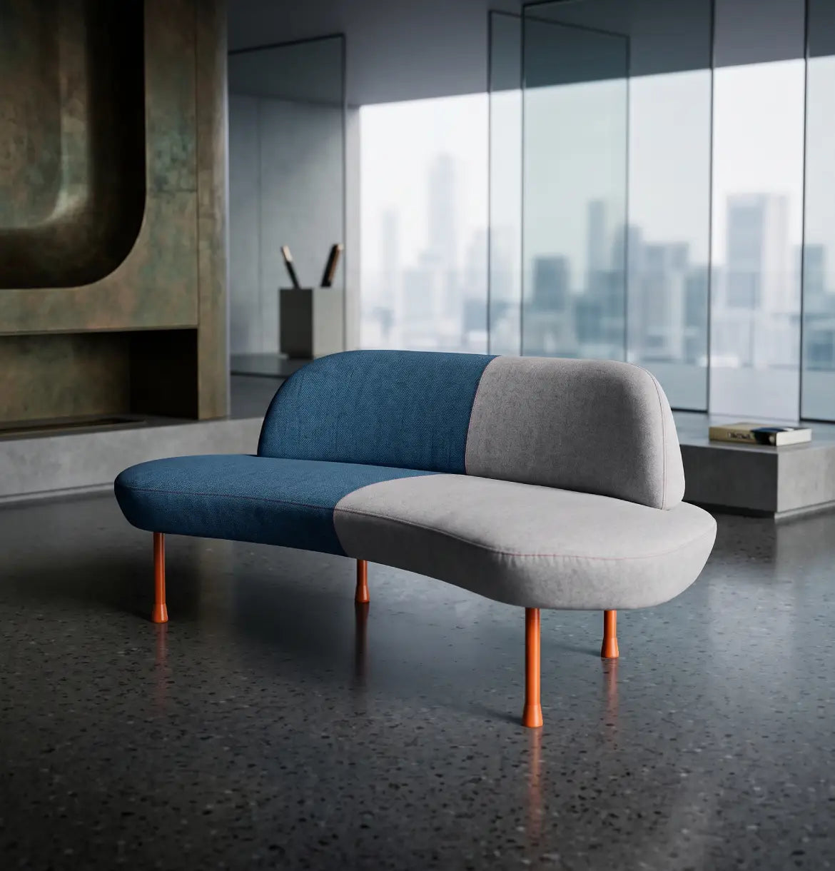 Rhine Curved 3-Seater Sofa Consumer KANO