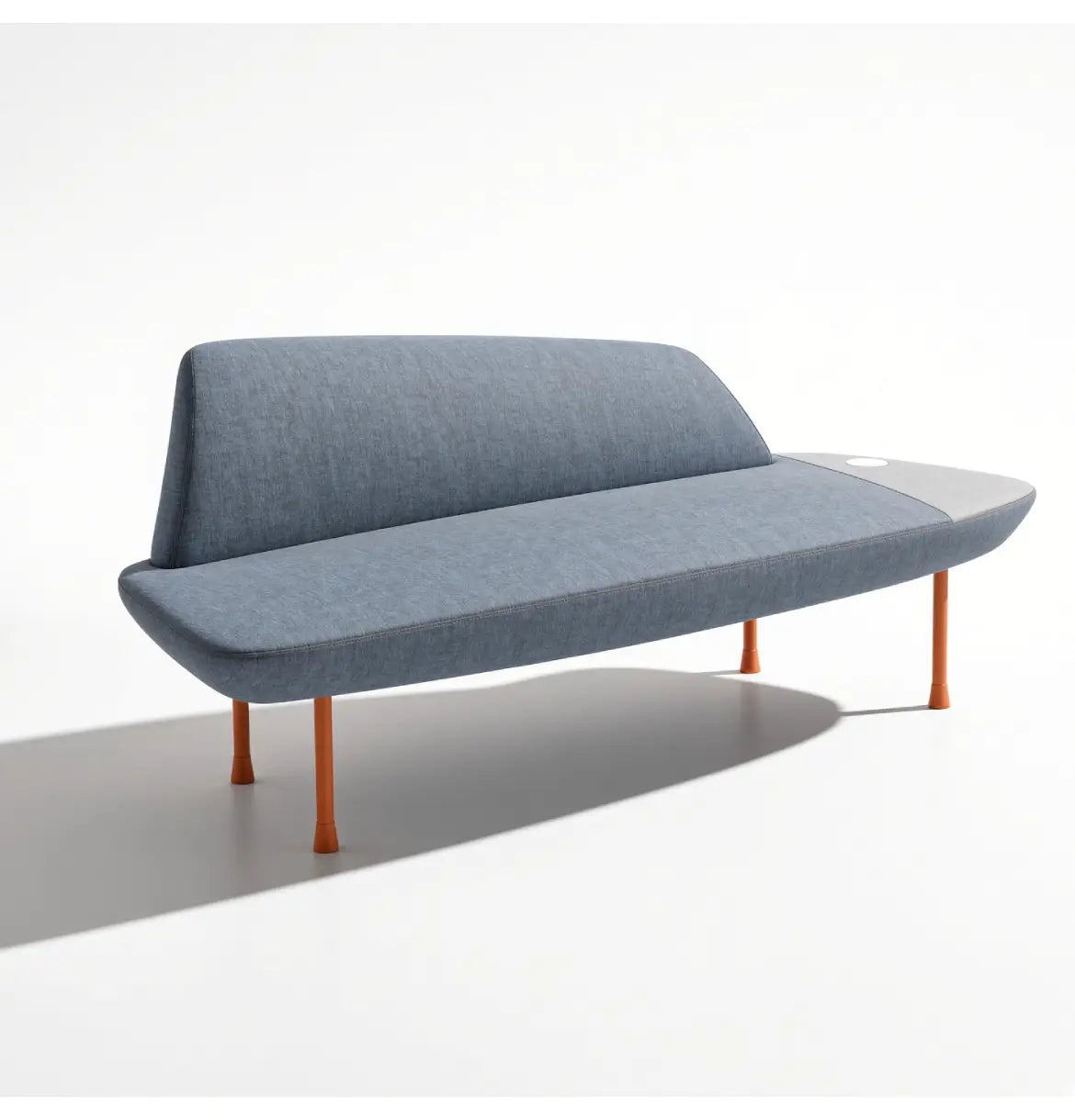 Rhine Straight 3-Seater Sofa Consumer KANO Blue Fabric 8-10 Weeks