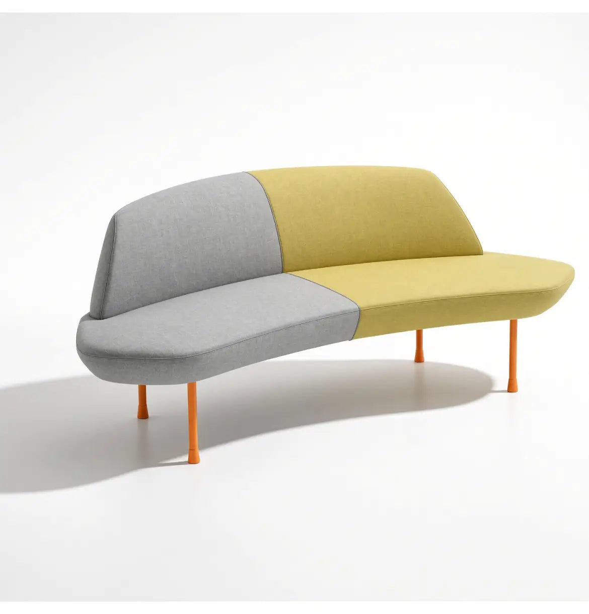 Rhine Curved 3-Seater Sofa Consumer KANO Yellow Fabric 2-5 Working Days
