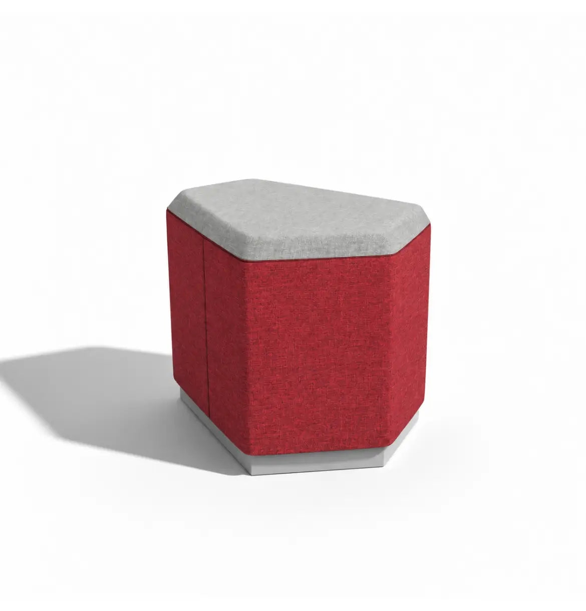 Linou Pentagonal Pouf Consumer KANO Red Fabric 8-10 Weeks