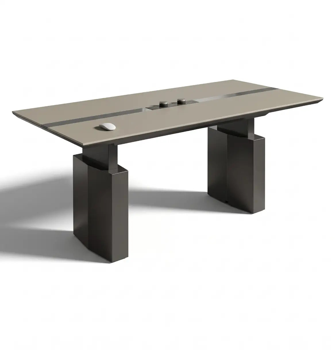 Rising Height Adjustable Meeting Table Consumer KANO Grey 2400 8-10 Weeks