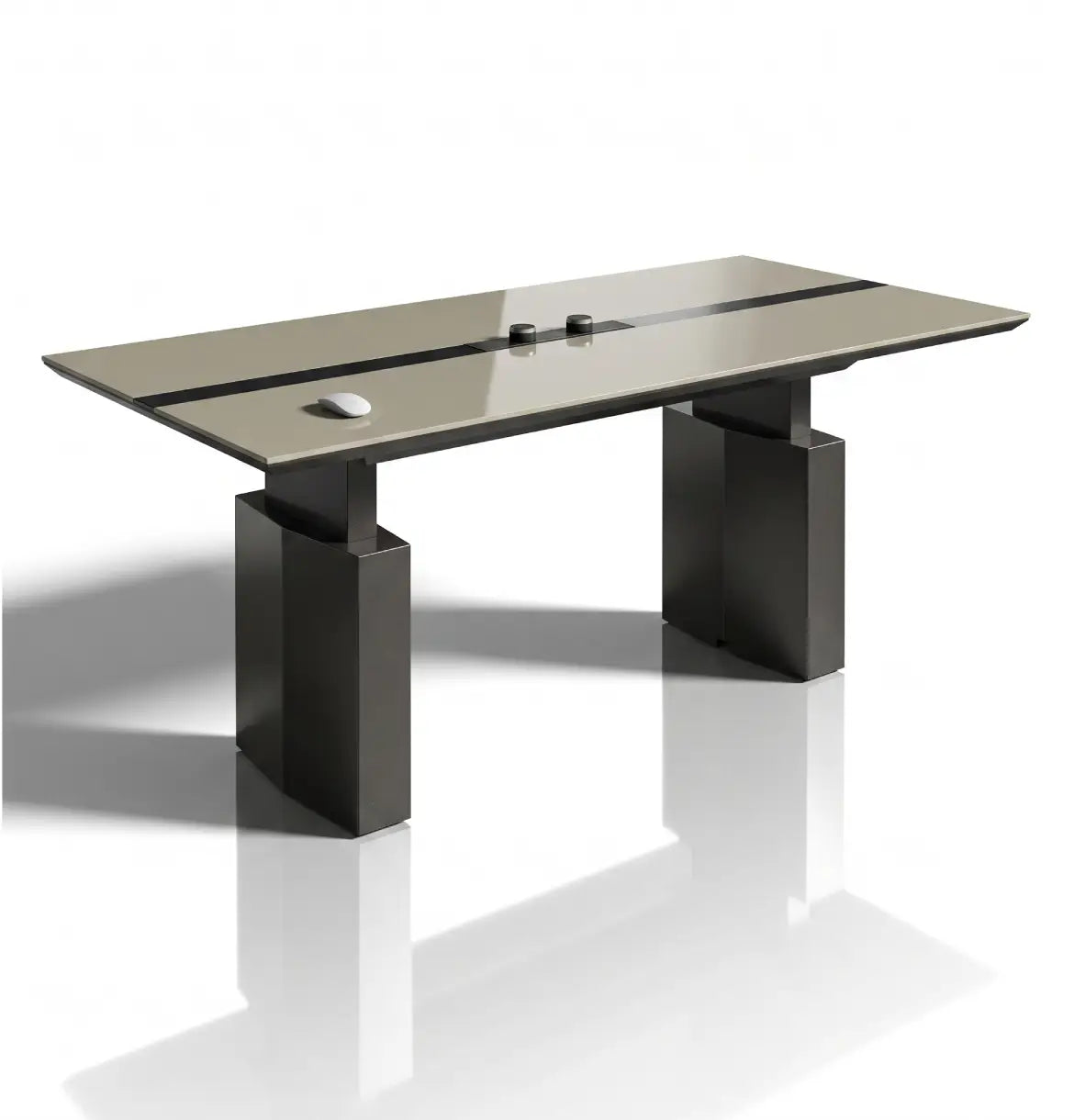 Rising Height Adjustable Meeting Table Consumer KANO Grey 2400 8-10 Weeks