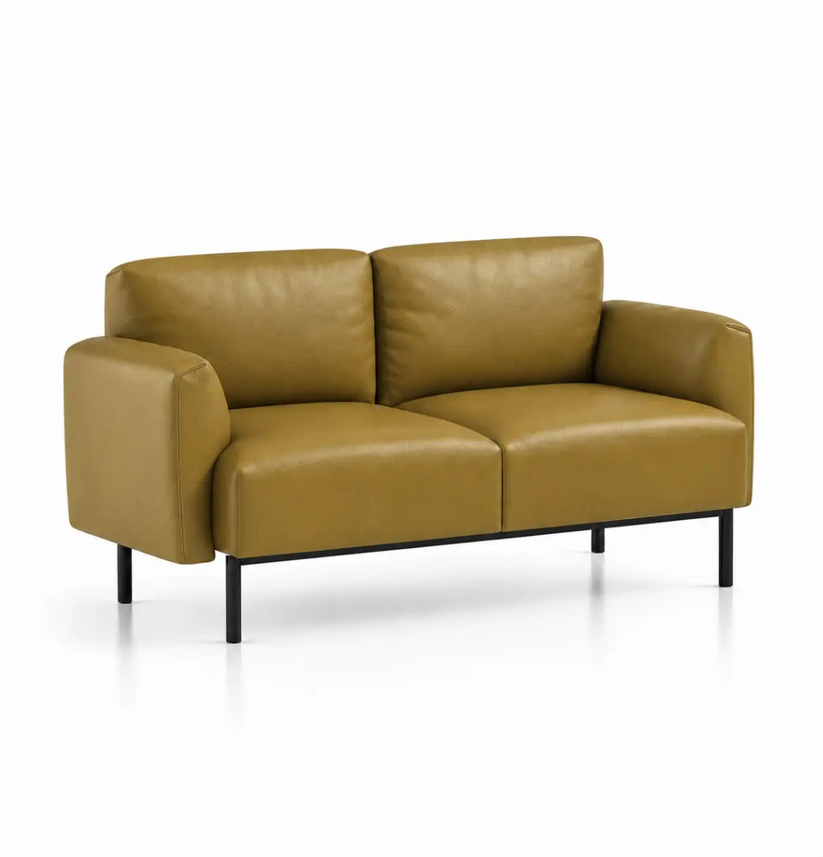 Skin 1-Seater Sofa in Yellow Mustard Leather