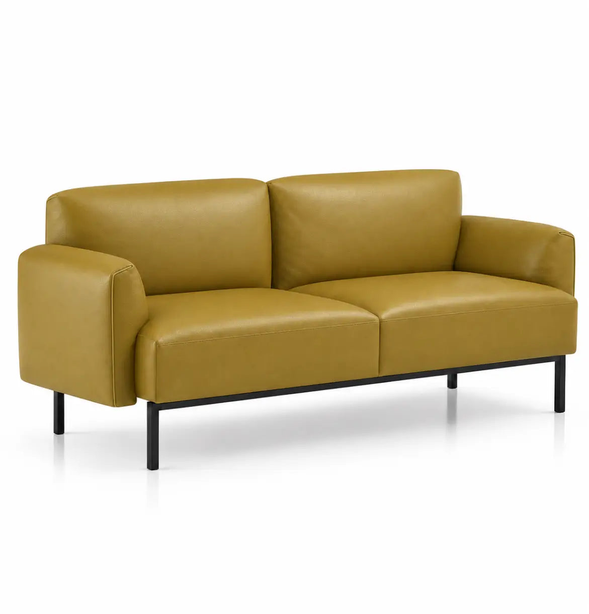 Skin 3-Seater Sofa in Yellow Mustard Leather