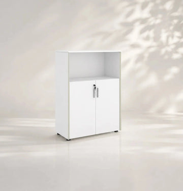 Universal 3-Level Cabinet with Open Shelf (White Body) Consumer KANO
