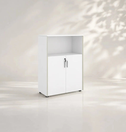 Universal 3-Level Cabinet with Open Shelf (White Body) Consumer KANO