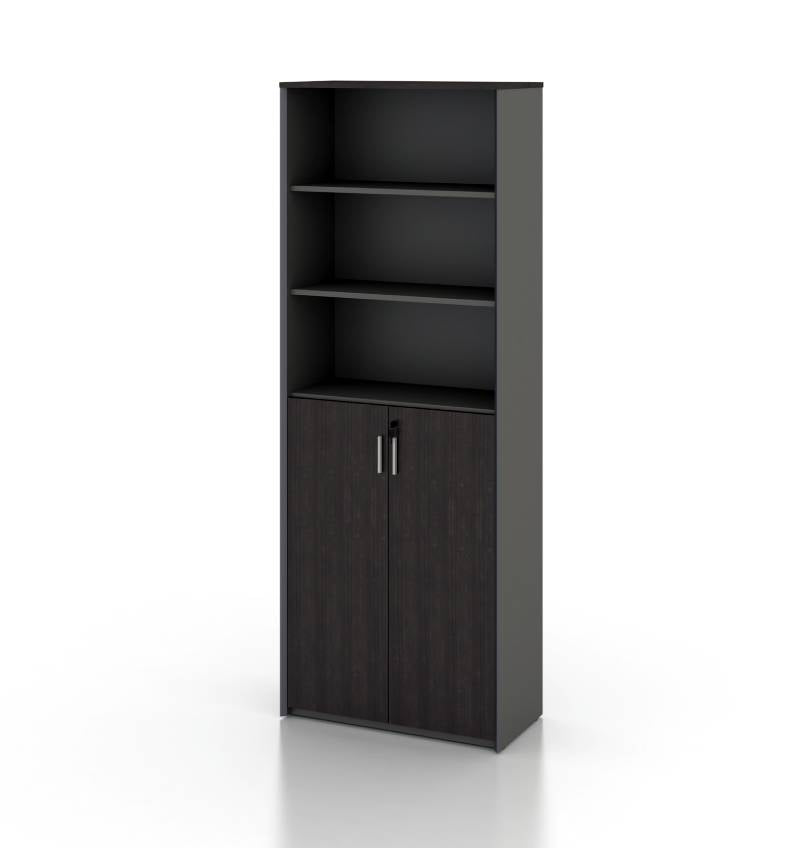 Universal 6-Level Cabinet in Veneer Consumer KANO CY20 Alpine Walnut Upper Shelves are Open 8-10 Weeks