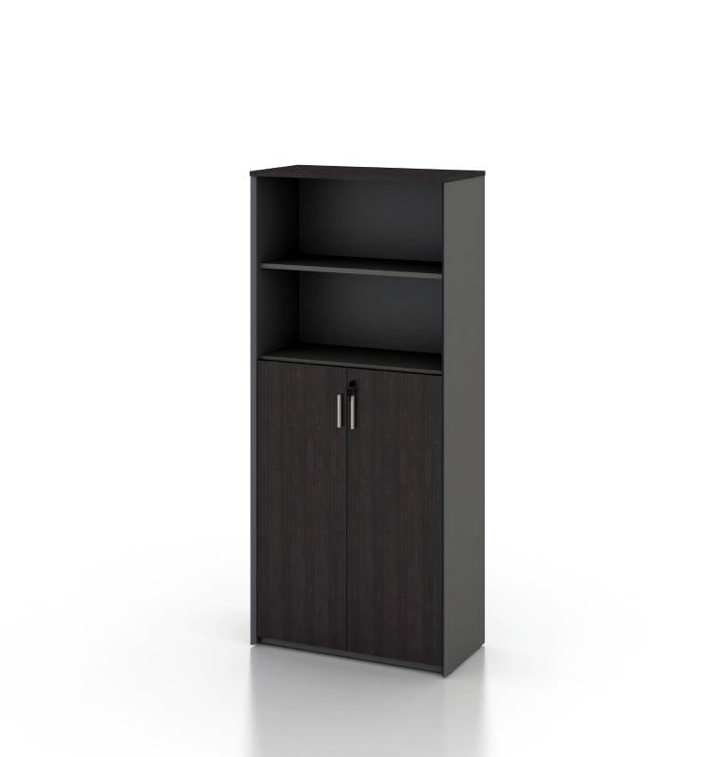 Universal 5-Level Cabinet in Veneer Consumer KANO CY20 Alpine Walnut Upper Shelves are Open 8-10 Weeks