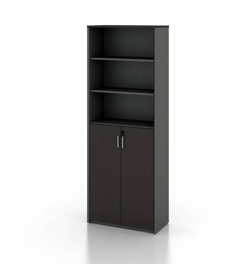 Universal 6-Level Cabinet in Veneer Consumer KANO CY08 Dark Chocolate Walnut Upper Shelves are Open 8-10 Weeks