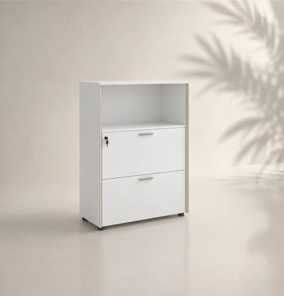 Universal 3-Level Drawer with Open Shelf (White Body) Consumer KANO
