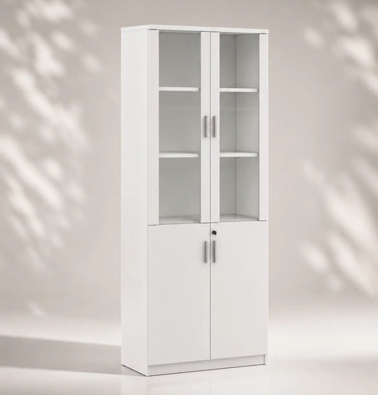 Cadi 5-Level Swing Door Cabinet with Half Glass Doors Consumer KANO
