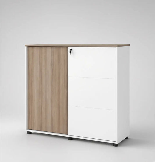 Universal Light 3-Level Sliding Door Cabinet Consumer KANO