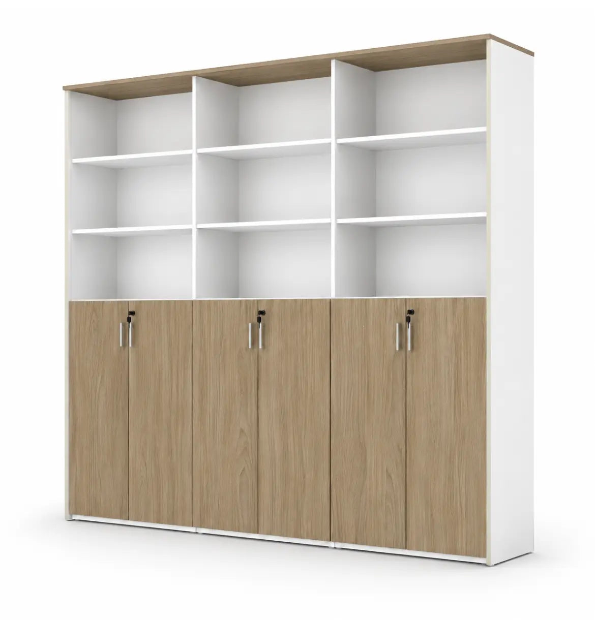 Universal Light 6-Level Triple Cabinet Consumer KANO CF41 Nash Oak Upper Shelves are Open 8-10 Weeks