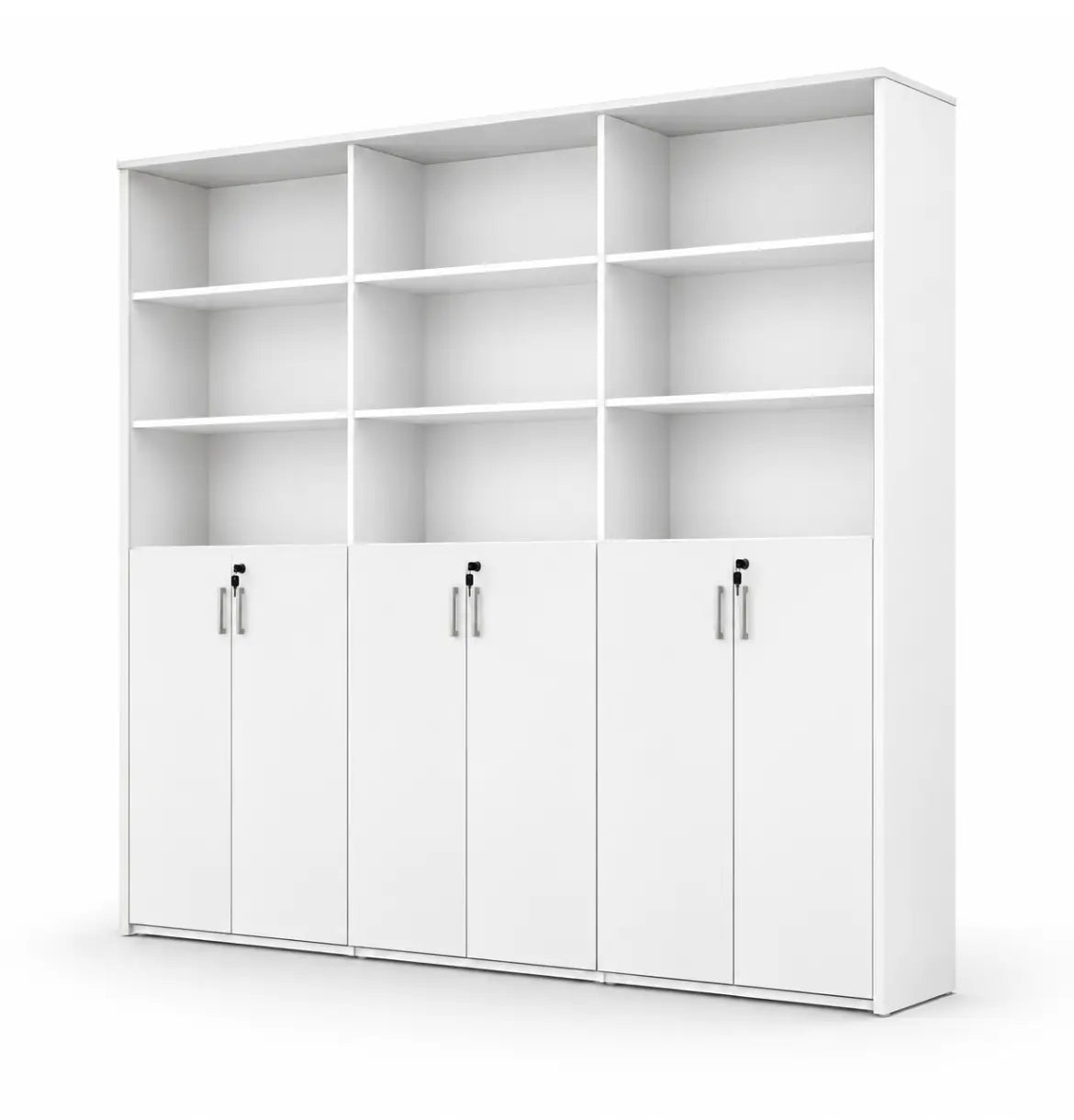 Universal Light 6-Level Triple Cabinet Consumer KANO White Upper Shelves are Open 8-10 Weeks