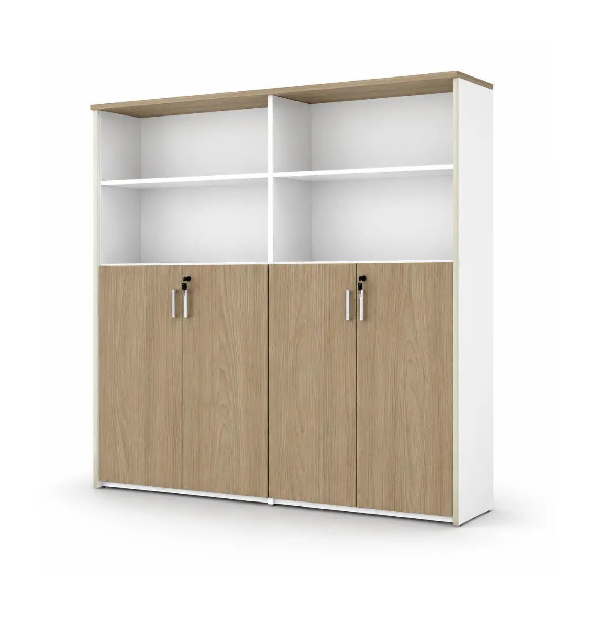 Universal Light 5-Level Dual Cabinet Consumer KANO CF41 Nash Oak Upper Shelves are Open 8-10 Weeks