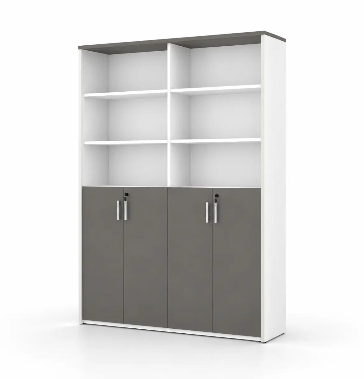 Universal Light 6-Level Dual Cabinet Consumer KANO Grey Upper Shelves are Open 8-10 Weeks