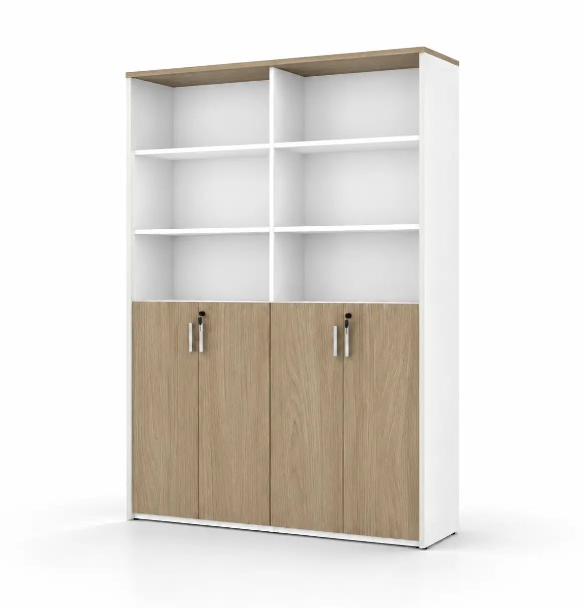 Universal Light 6-Level Dual Cabinet Consumer KANO CF41 Nash Oak Upper Shelves are Open 8-10 Weeks
