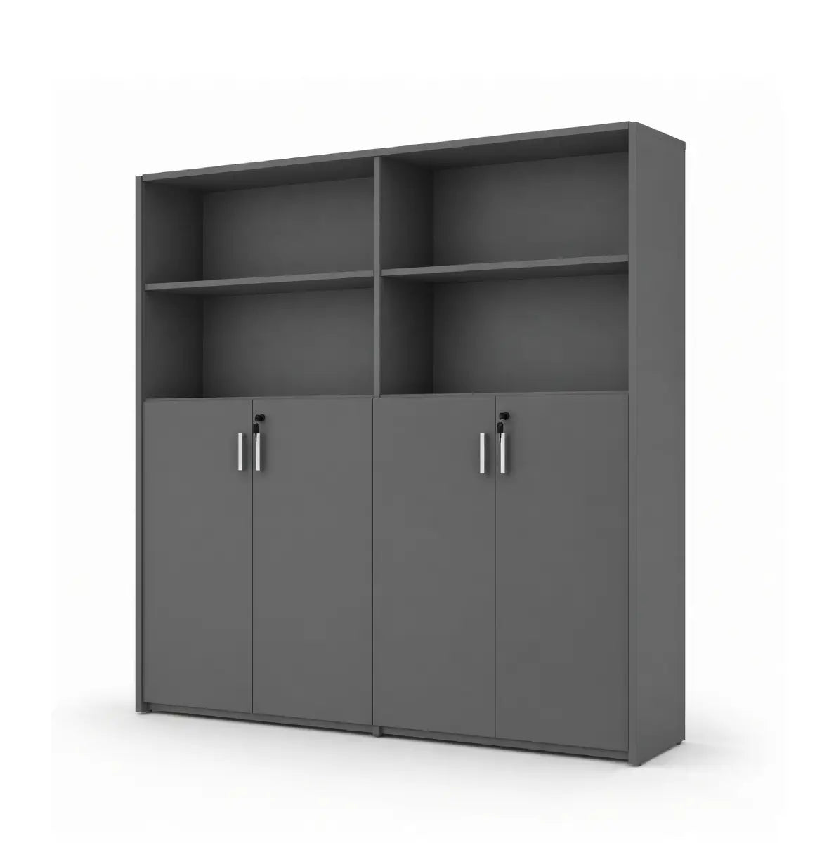 Universal Dark 5-Level Dual Cabinet Consumer KANO Grey Upper Shelves are Open 8-10 Weeks