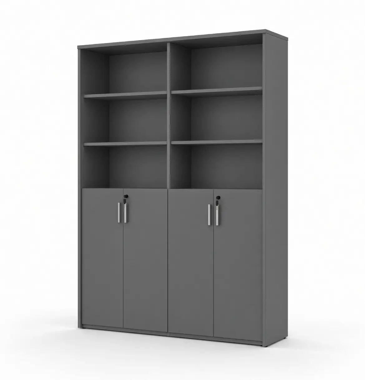 Universal Dark 6-Level Dual Cabinet Consumer KANO Grey Upper Shelves are Open 8-10 Weeks