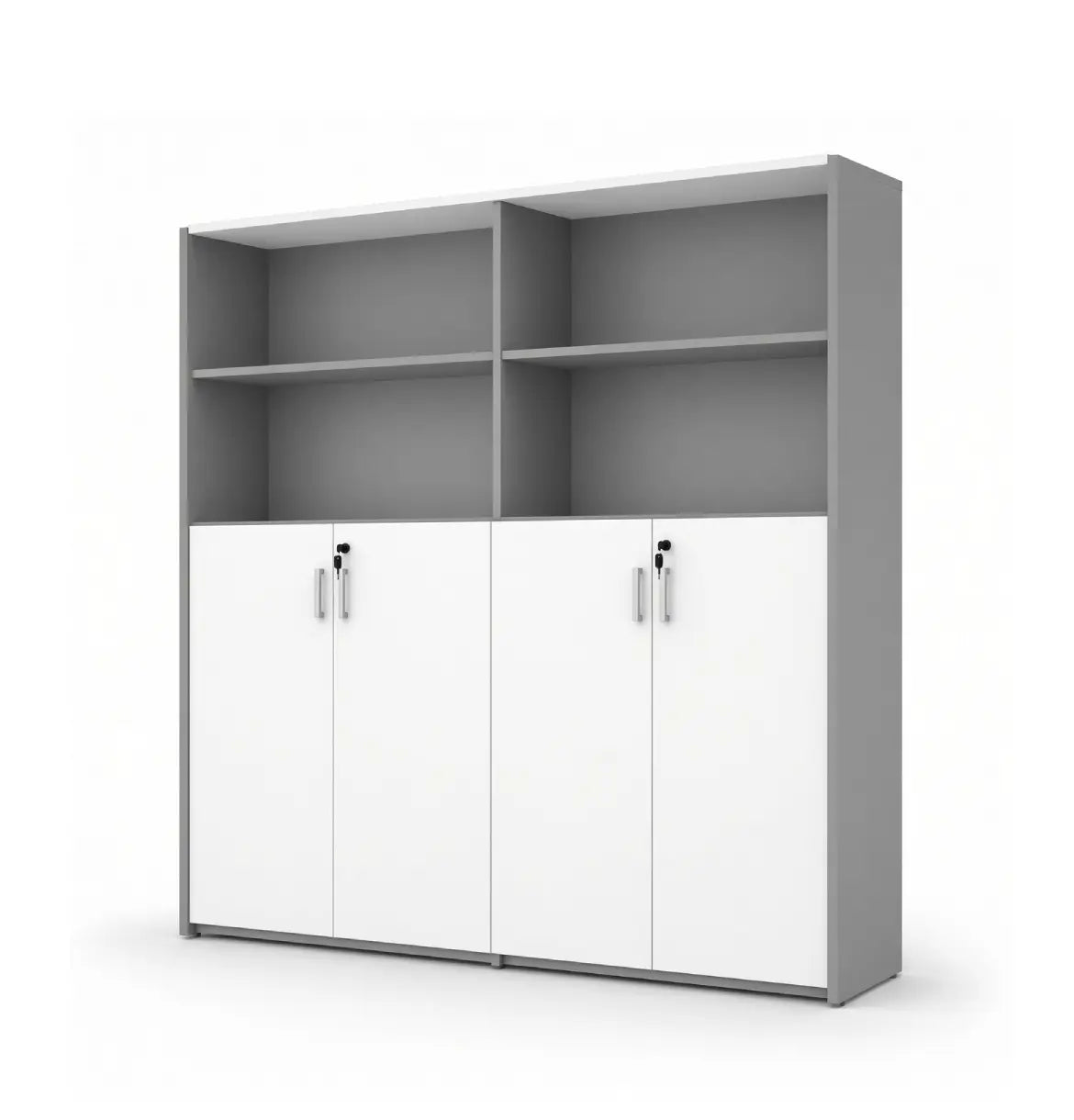 Universal Dark 5-Level Dual Cabinet Consumer KANO White Upper Shelves are Open 8-10 Weeks