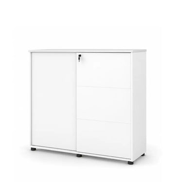 Universal Light 3-Level Sliding Door Cabinet Consumer KANO White One Side Sliding 2-5 Working Days