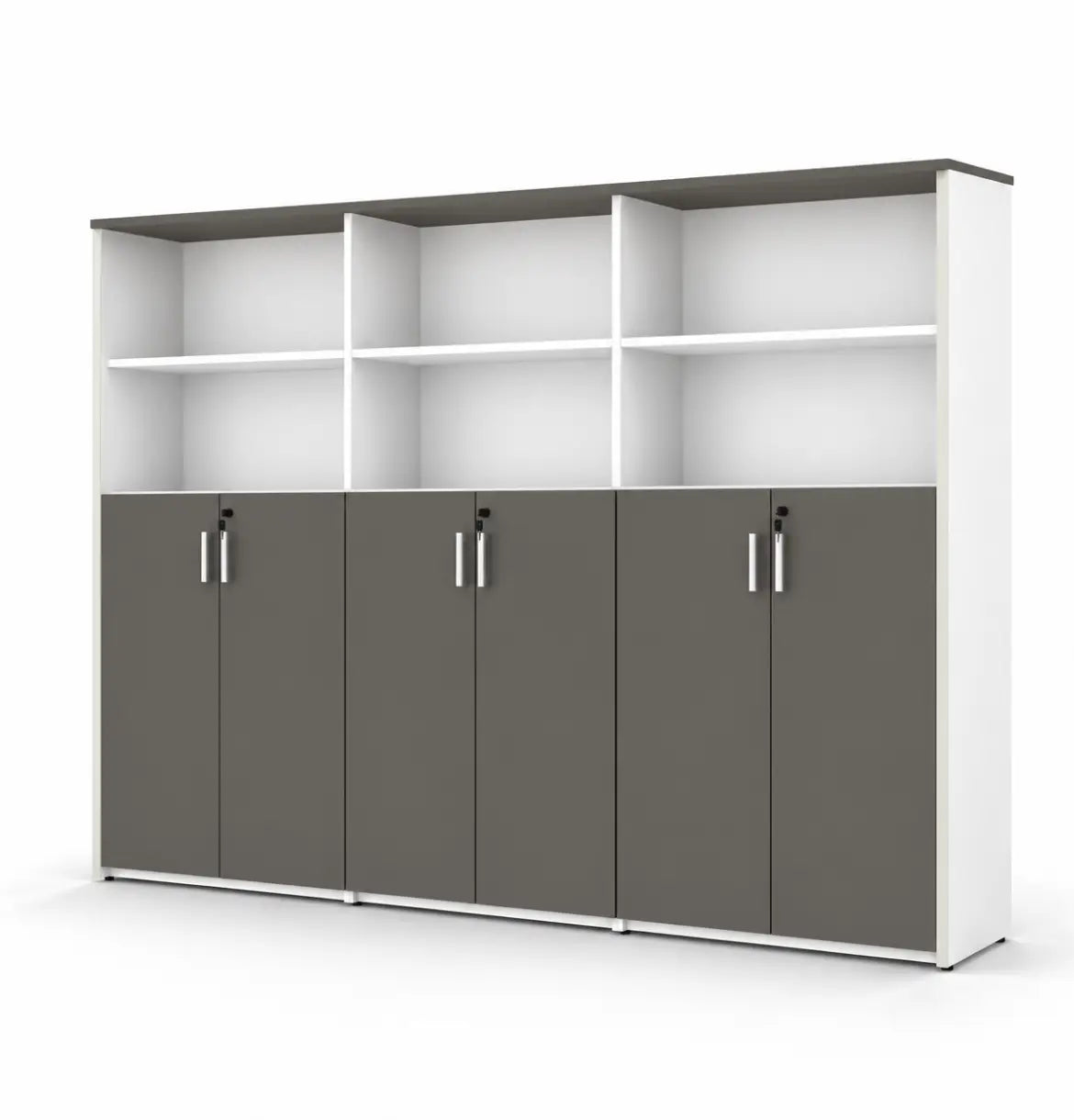 Universal Light 5-Level Triple Cabinet Consumer KANO Grey Upper Shelves are Open 8-10 Weeks